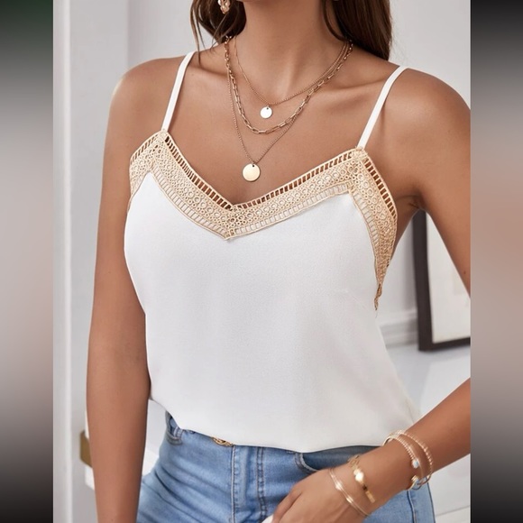 Boho lace trim cami top - Picture 6 of 15